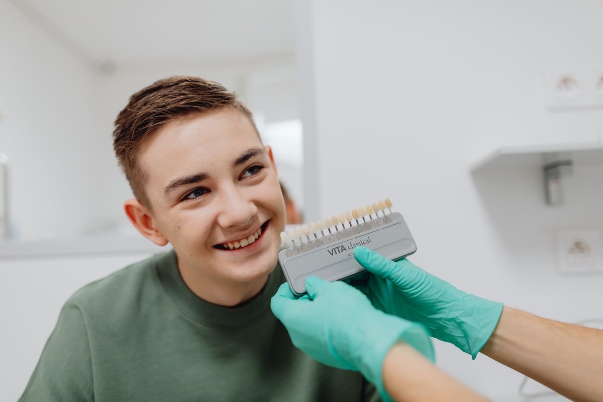 Child at the dentist during an oral health examination
